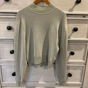 Free people metallic green sweater